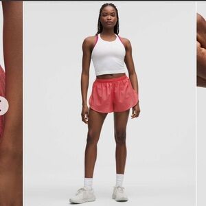 NWT Lululemon Dolphin-Hem Mid-Rise Running Short 3" Desert Red Size XS
